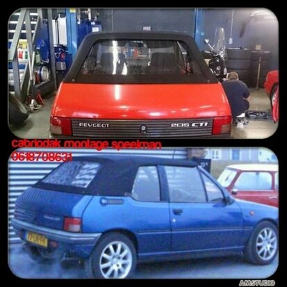 Peugeot 205 cabriolet dak incl montage 