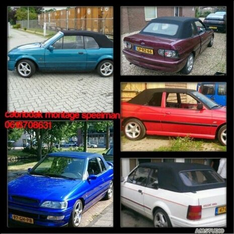 Ford Escort cabriolet dak incl montage 