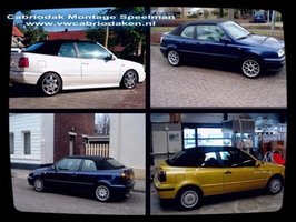 VW Golf 3 of 4 cabriolet dak incl montage 